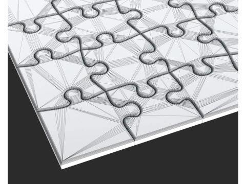 Animated Jigsaw Puzzle Transition 3D Model