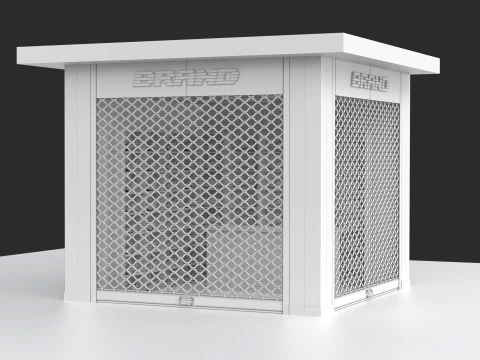 Roll Up Mesh Shutter 3D Model