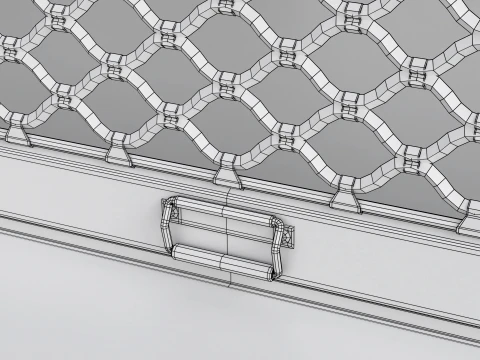 Roll Up Mesh Shutter 3D Model