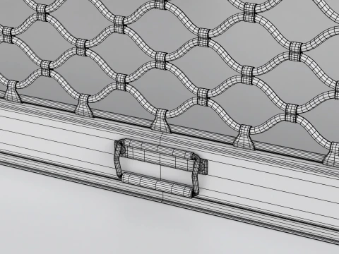 Roll Up Mesh Shutter 3D Model