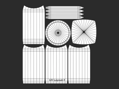 Heating and AC unit with low-poly mesh 3D Model