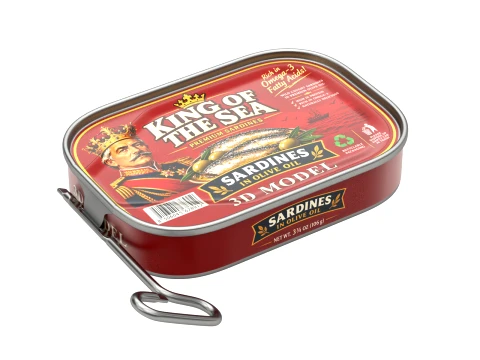 Animated sardine can 3D Model
