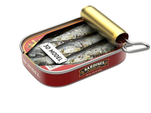 Animated sardine can 3D Model