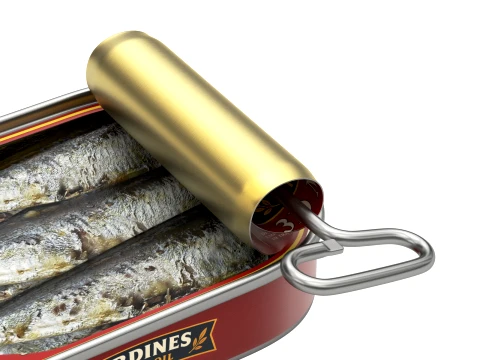 Animated sardine can 3D Model