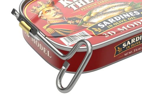 Animated sardine can 3D Model