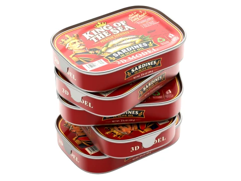 Animated sardine can 3D Model