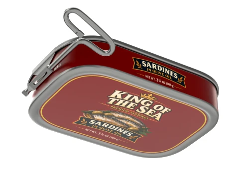 Animated sardine can 3D Model