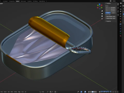 Animated sardine can 3D Model