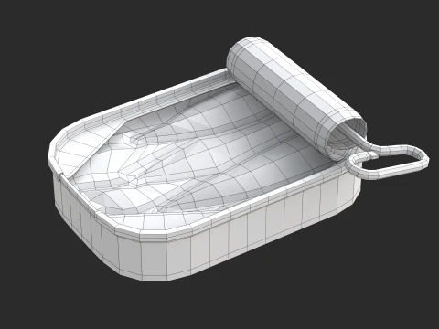 Animated sardine can 3D Model