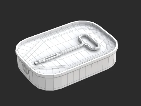 Animated sardine can 3D Model