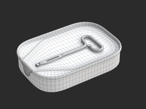 Animated sardine can 3D Model