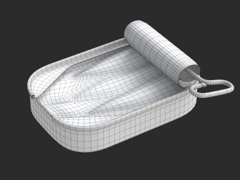 Animated sardine can 3D Model