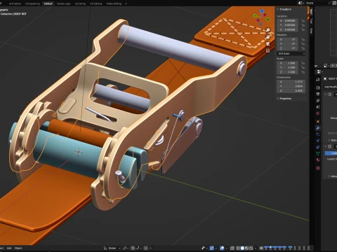 Ratchet Buckle 3D Model
