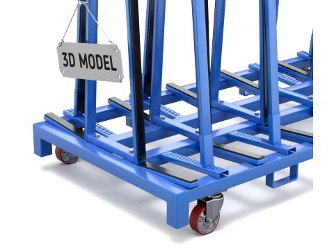 Glass Trolley 3D Model