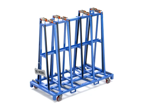 Glass Trolley 3D Model