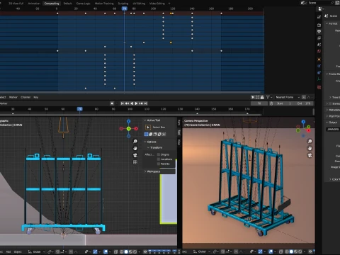 Glass Trolley 3D Model