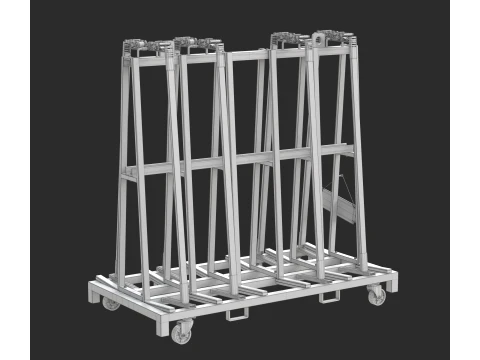 Glass Trolley 3D Model