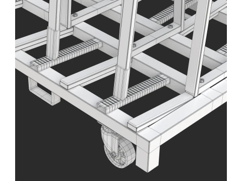 Glass Trolley 3D Model