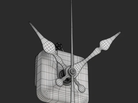 Wall Clock Mechanism 3D Model