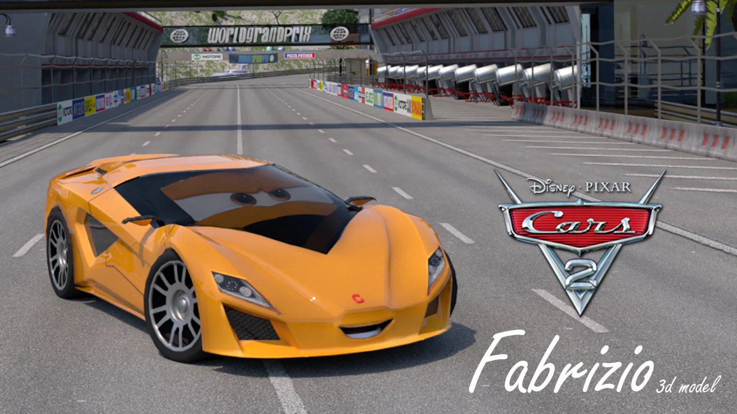 Fabrizio from Cars 2 3D Model .c4d .max .obj .3ds .fbx .stl .blend 