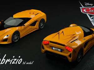 Fabrizio from Cars 2 3D Model