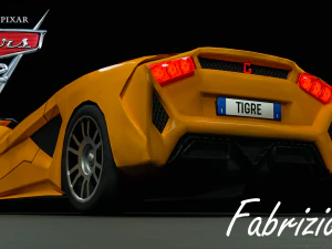 Fabrizio from Cars 2 3D Model