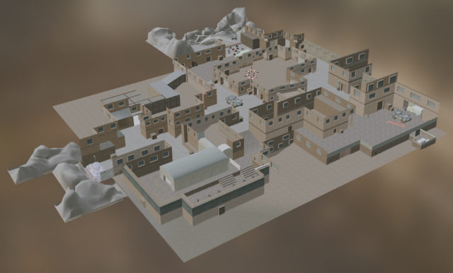 Desert Camp Soldier Front CS2 Map Modello 3D .c4d .max .obj .3ds .fbx .stl .blend 