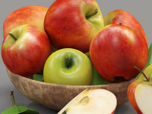 Bowl of apples 3D Model