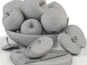 Bowl of apples 3D Model