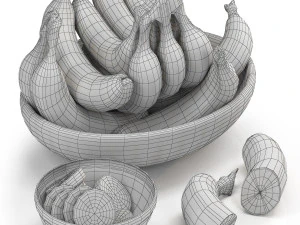 Bowl of bananas 3D Model