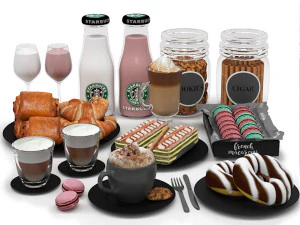 Breakfast Set 02 3D Model