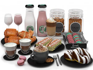 Breakfast Set 02 3D Model