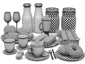 Breakfast Set 02 3D Model