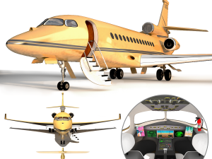 Private jet 3D Модель
