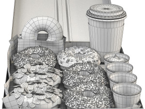 Dounts set 3D Model