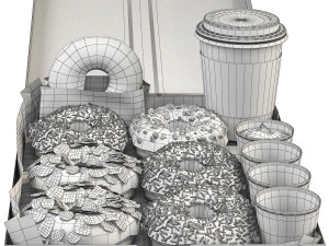 Donuts-Set 3D Modell