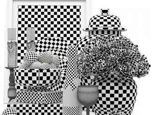 Lux deco chinese set 3D Model