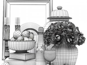 Lux deco chinese set 3D Model