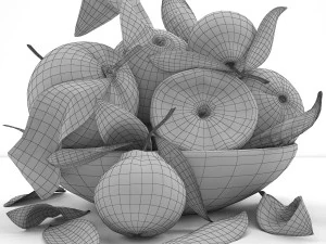 Tigela de laranjas Modelo 3D