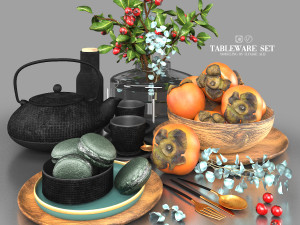 Tableware set 3D-Modell