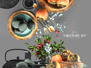 Tableware set 3D Model