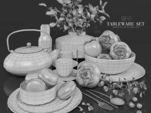 Set di stoviglie Modello 3D