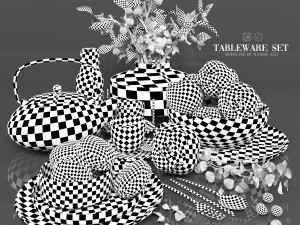 Tableware set 3D Model