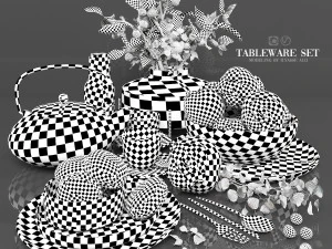 Set di stoviglie Modello 3D