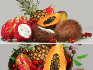 Tropical fruits 3D-Modell