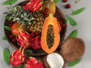 Tropical fruits 3D 모델