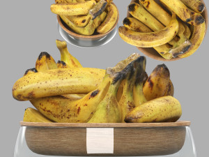 Bowl of fruit bananas 3D Модель