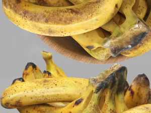Bowl of fruit bananas 3D Model