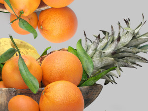 Bowl of fruits 3D Model