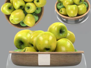 碗青苹果 3D 模型